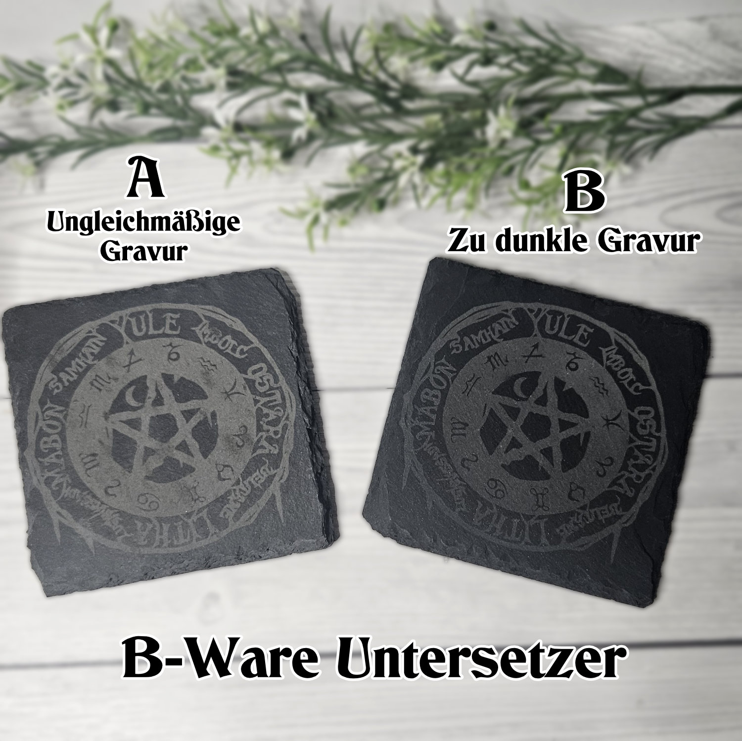 Schiefer Untersetzer - versch. Motive – Bild 13