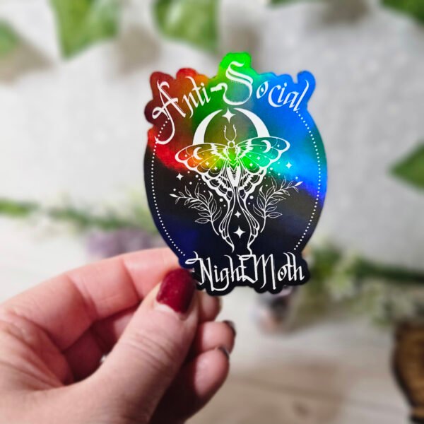 Anti-Social Moth Holo Sticker – Bild 2