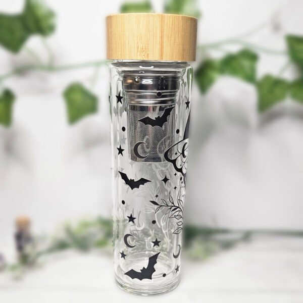 Moth Glasflasche mit Sieb – Bild 2