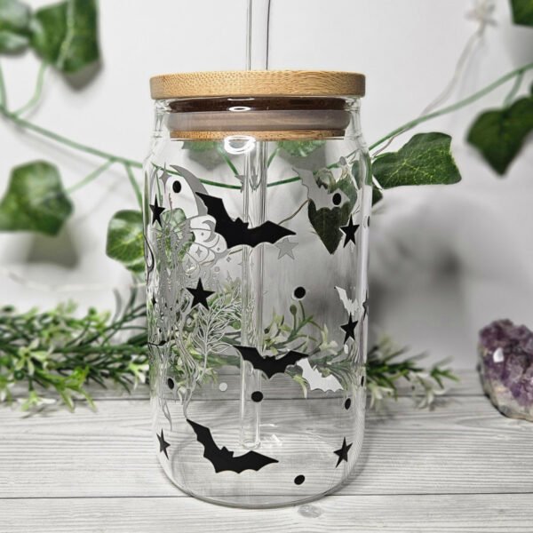 Moth Trinkglas mit Glasstrohhalm – Bild 2