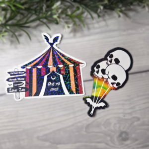 Twisted Circus Glitzersticker