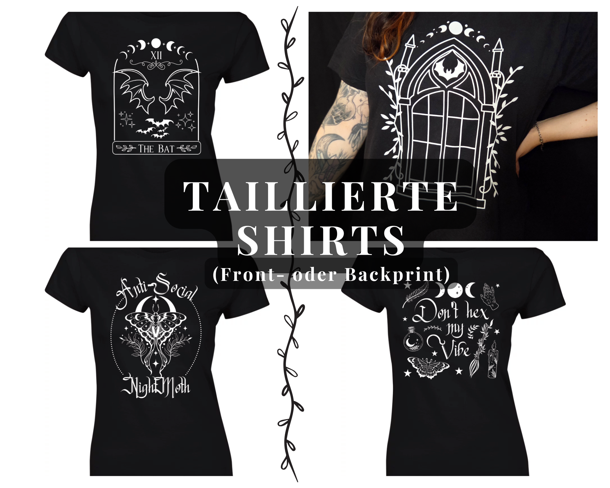 Tailliertes Shirt | versch. Motive