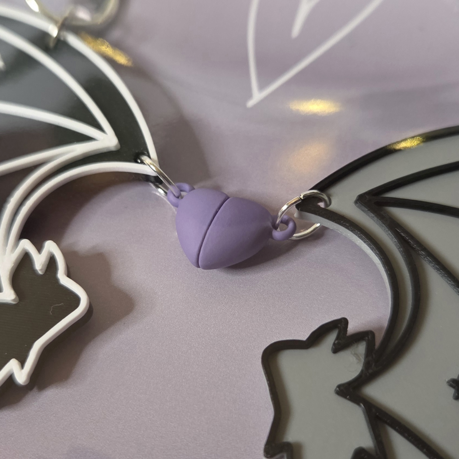 Bats Friends | Herz-Magnetanhänger | For friends & couples (Farbwahl) – Bild 5