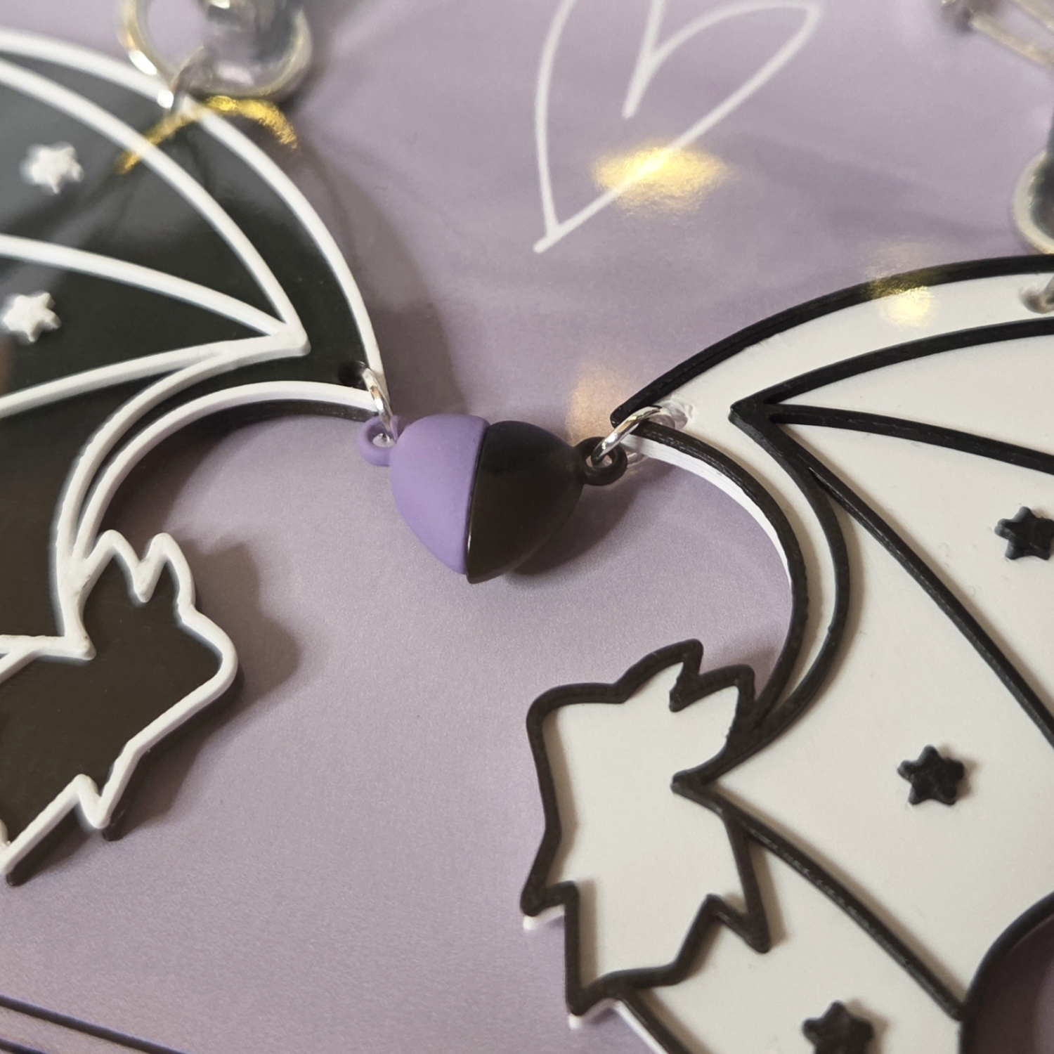Bats Friends | Herz-Magnetanhänger | For friends & couples (Farbwahl) – Bild 6