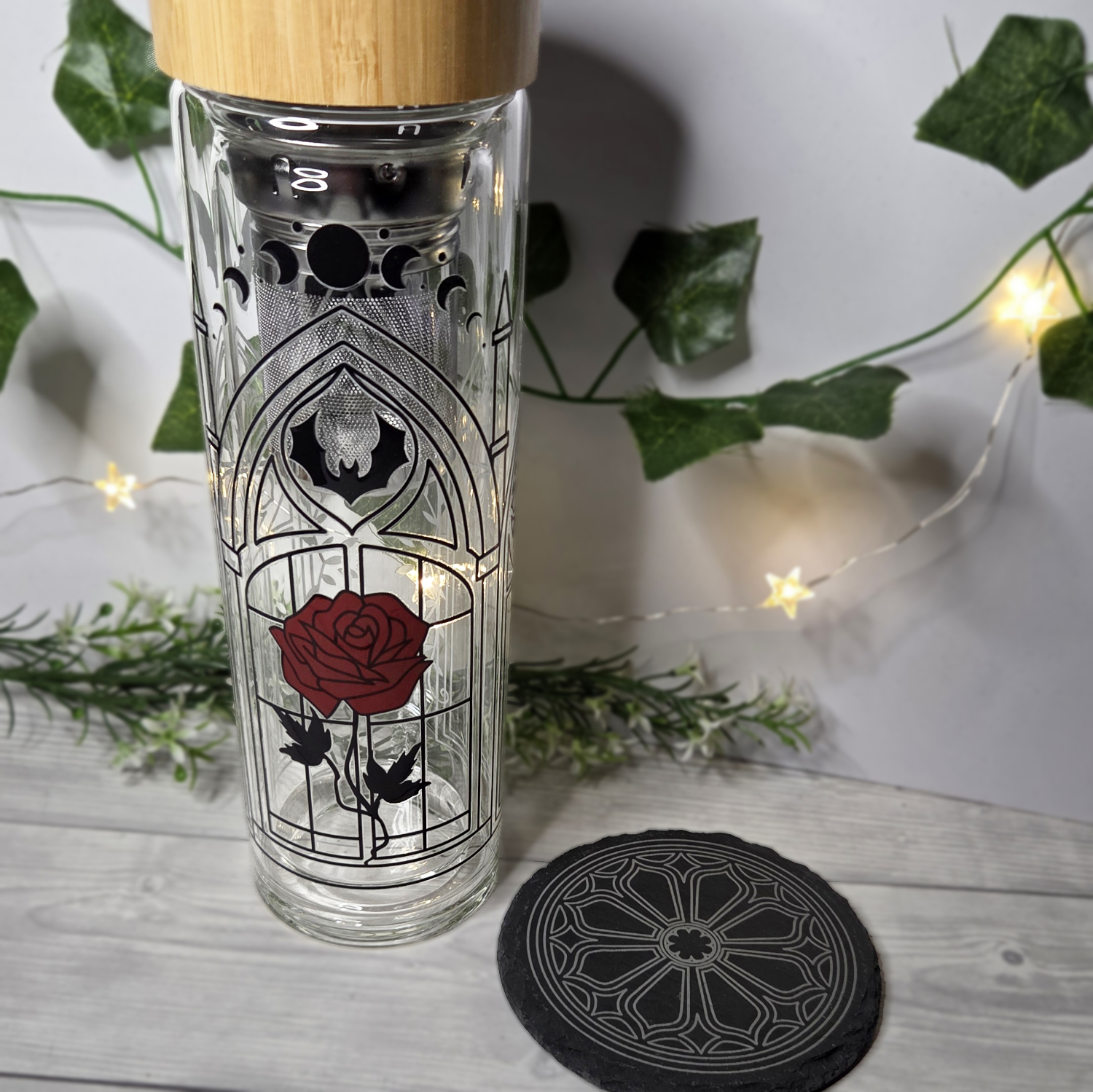 Cathedral Window Untersetzer | Schiefer – Bild 3