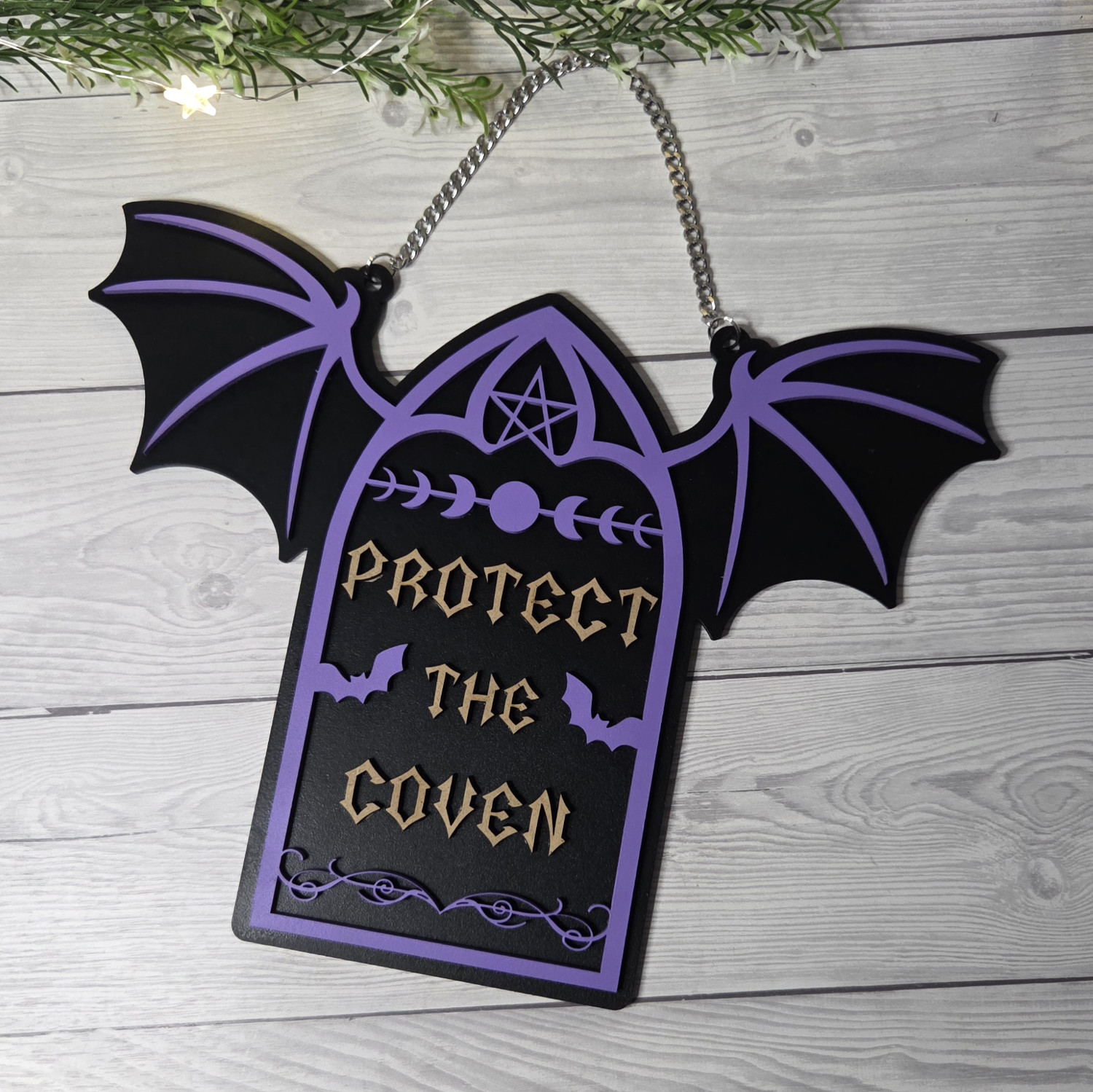 Protect the Coven | Holzschild Einzelstücke | Verschiedene Farben – Bild 3