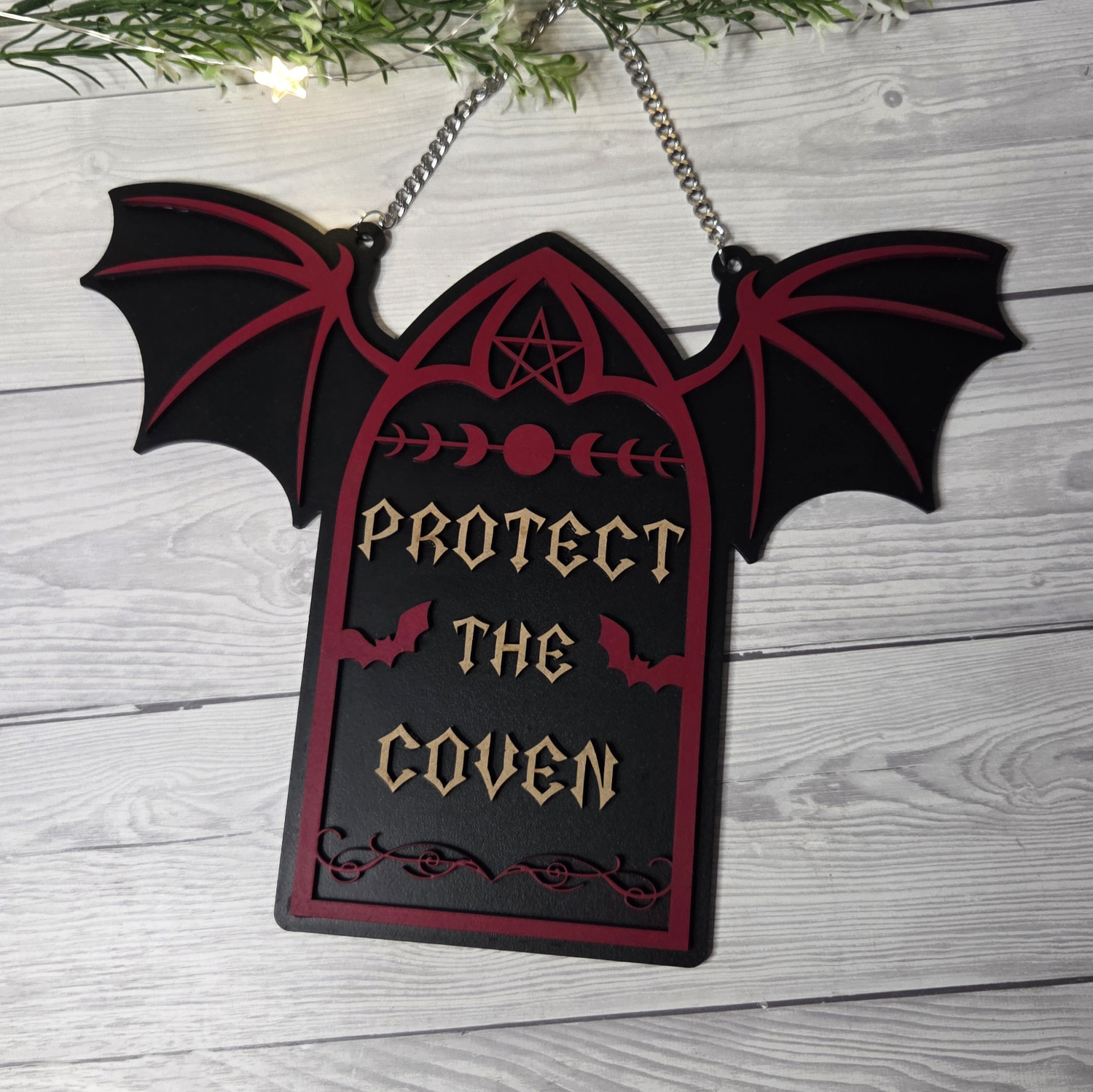 Protect the Coven | Holzschild Einzelstücke | Verschiedene Farben – Bild 2