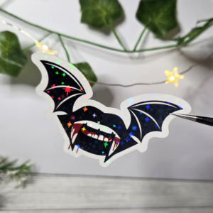Vampy Fangs Glitzer Sticker