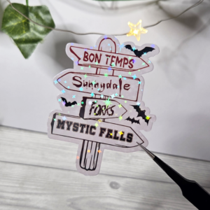 Vampy Towns Glitzer Sticker