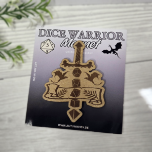Dice Warrior | Holzmagnet