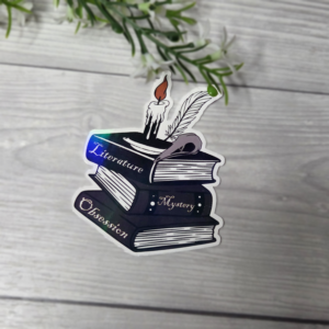 Dark Academia Reader | bookish | Holo Sticker